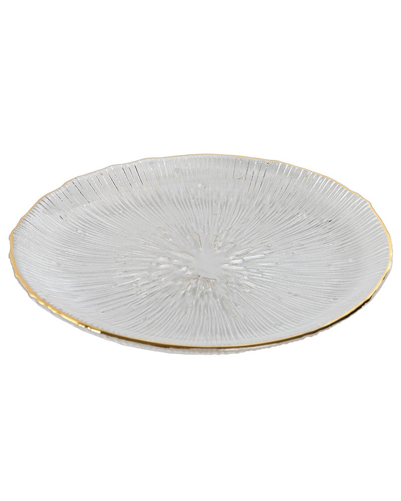 Plato Cristal Filo Oro Grecia de gran calidad barato