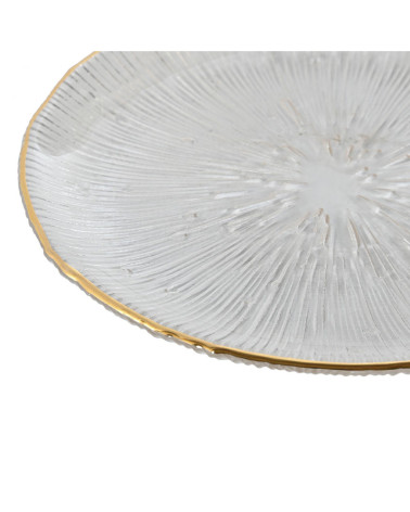 Plato Cristal Filo Oro Grecia de gran calidad barato