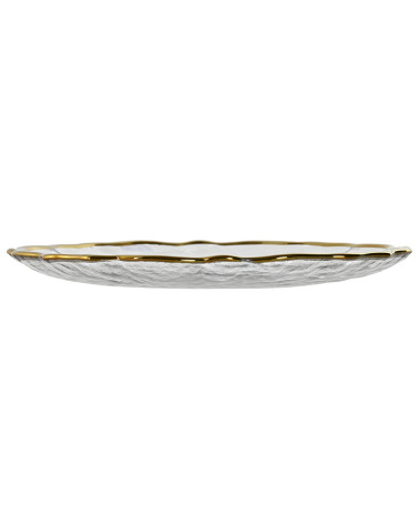 Plato Cristal Filo Oro Italia de gran calidad barato