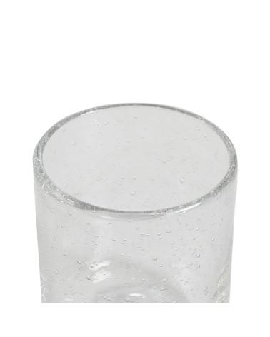 Juego 6 Vasos Agua Cristal Burbujas 320 Ml a precio barato