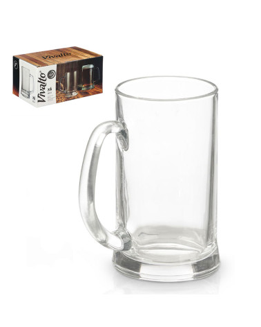 Juego 6 Jarras Cerveza Cristal 380 Ml a precio barato