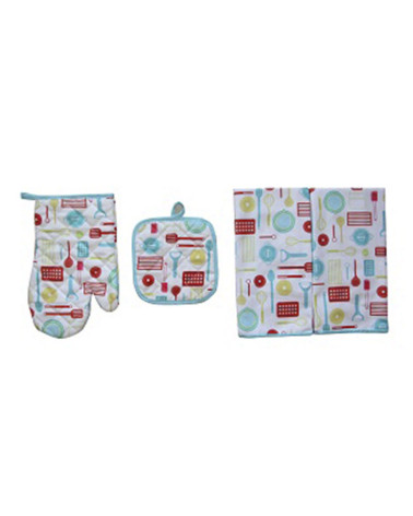 Set 4 Piezas Cocina Manopla Paños Agarrador barato