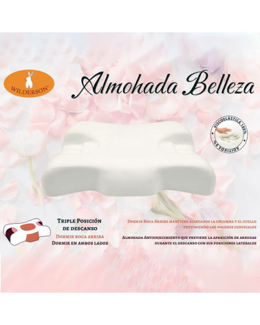 Almohada Cervical Viscoelástica Antiarrugas Triple Posición