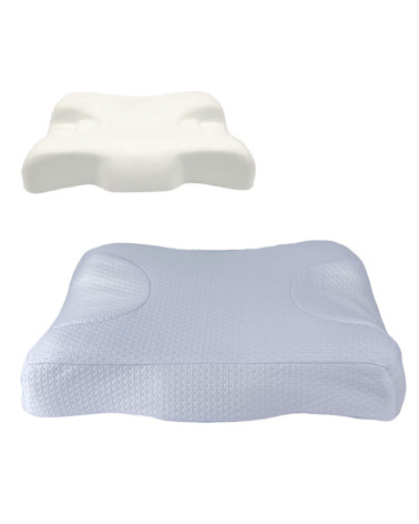 Almohada Cervical Viscoelástica Antiarrugas Triple Posición
