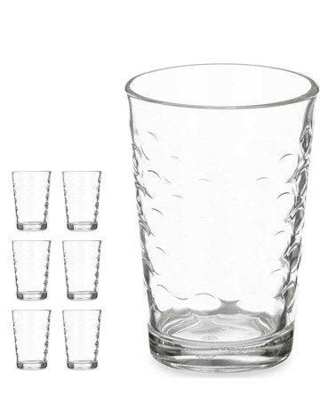Juego 6 Vasos Agua Puntos Cristal 190 Ml