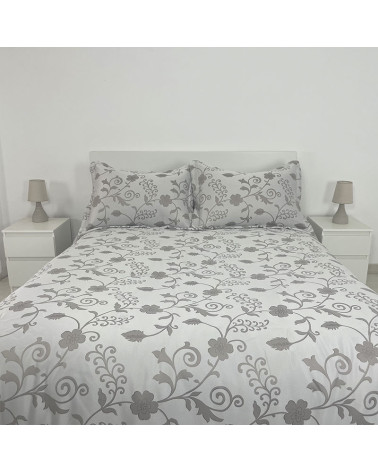 Edredón Conforter Jacquard Flores + 2 Fundas de Cojín
