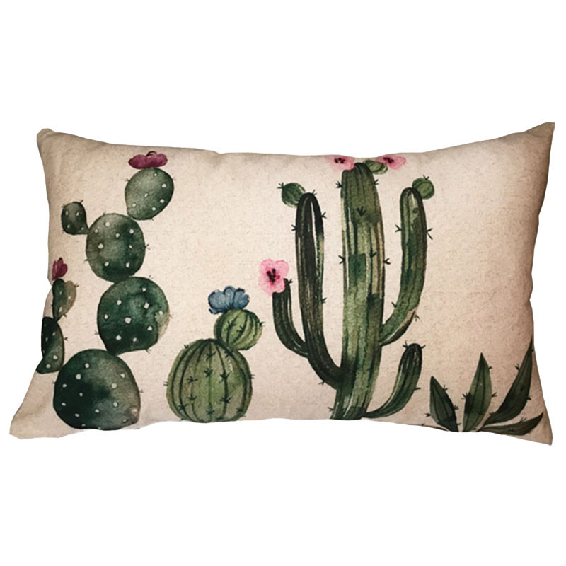 Funda De Cojines Decorativa Flor De Cactus Rosa Fundas De Cojín