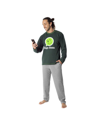 Pijama Invierno Caballero Punto Milano Perchado Guasa a precio barato