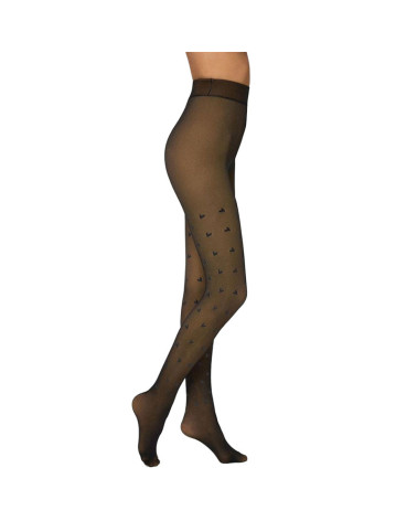 Panty Térmico Fantasía Corazones Transparente 160 den