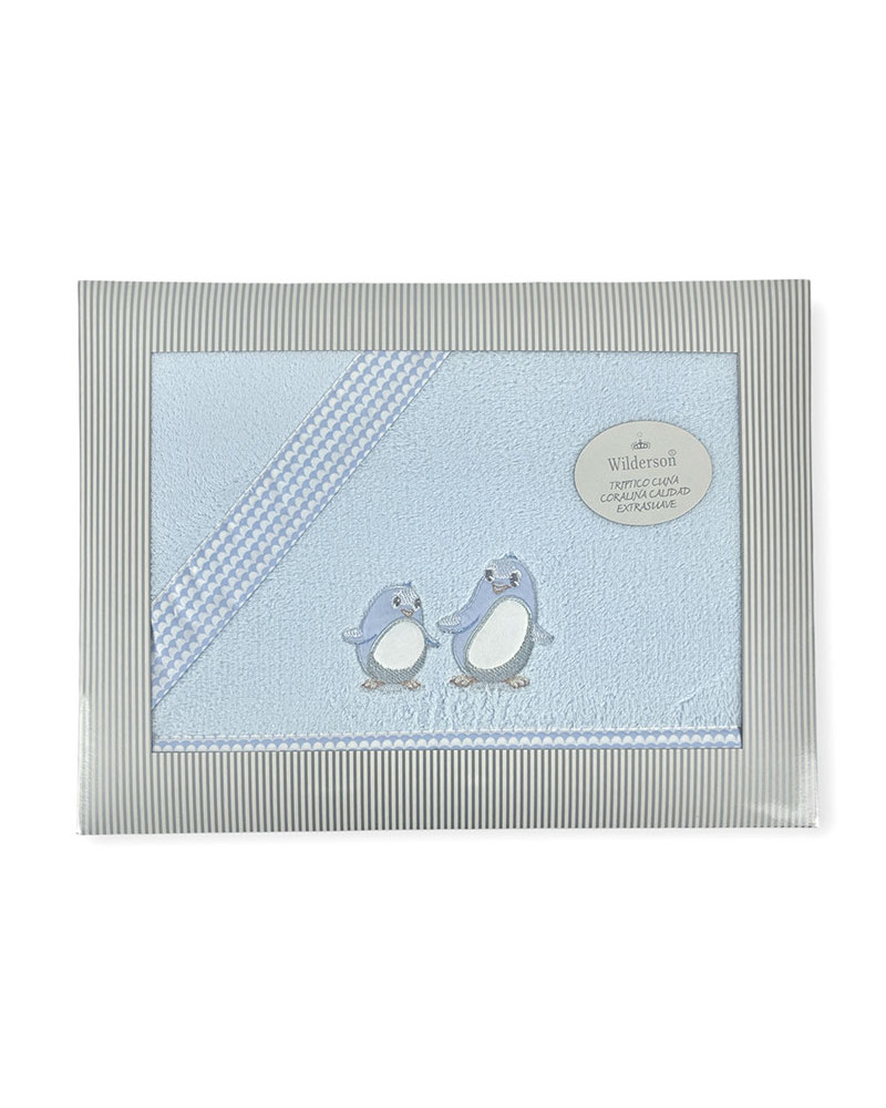 Juego Sábanas Coralina Cuna Pingüinos 240 gr Barato