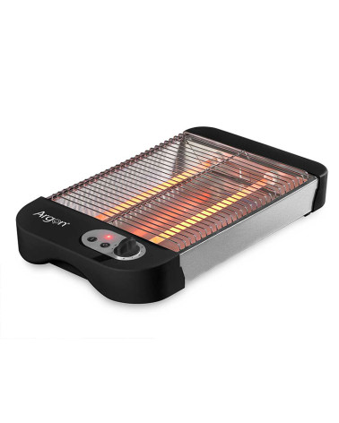 Tostador Plano Barato 600W Con Regulador Negro