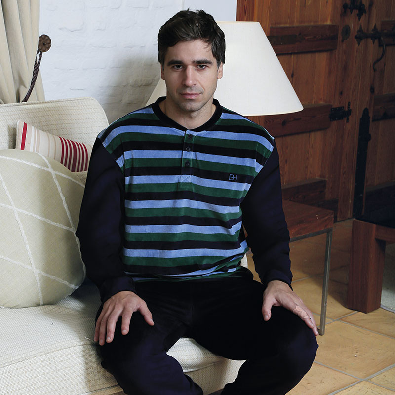 Pijama Invierno Hombre Coralina Liam Tallas Grandes a precio