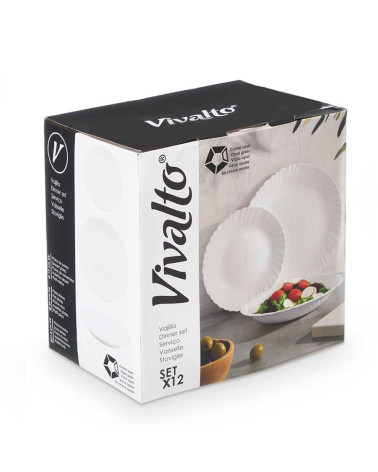 Vajilla 12 Piezas Opal Clásica a precio barato