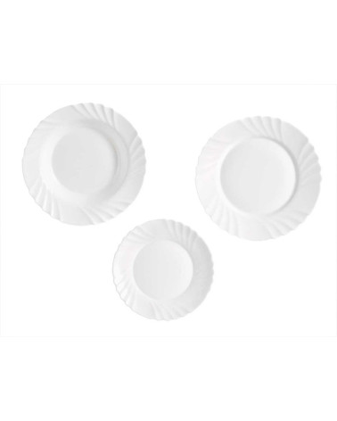 Vajilla 18 Piezas Opal Clásica Relieve a precio barato