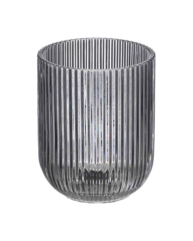Juego 6 Vasos Agua Rayas Color Cristal 270 Ml a precio barato