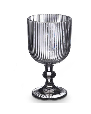 Juego 6 Copas Agua Rayas Color Cristal 240 Ml a precio barato