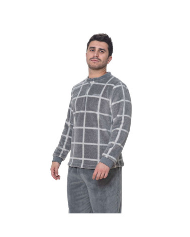 Pijama Invierno Hombre Coralina Cuadros