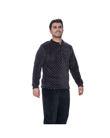 Pijama Invierno Hombre Coralina Estrella