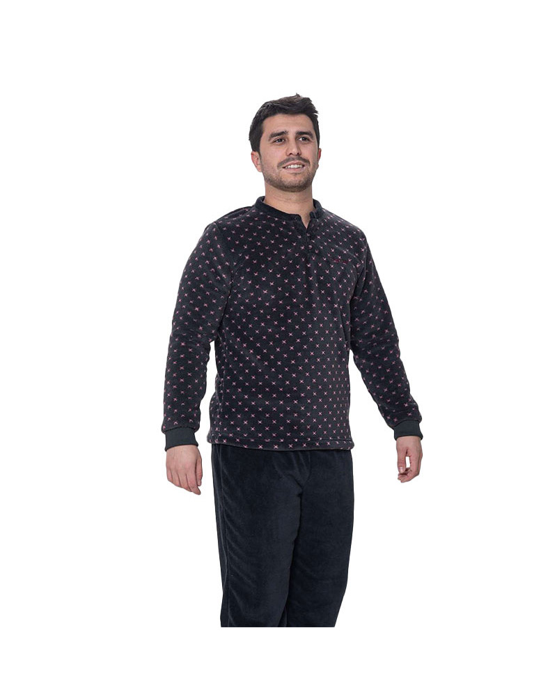 Pijama Invierno Hombre Coralina Estrella barato