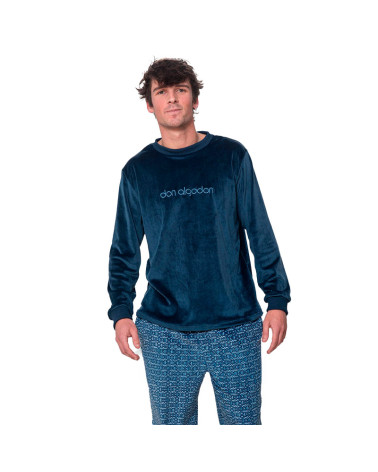 Pijama Invierno Caballero Terciopelo Spandex Don Algodón barato