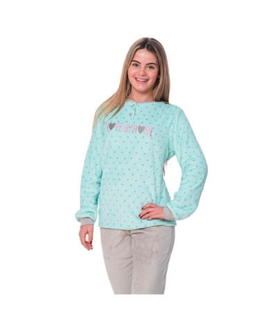 Pijama Invierno Mujer Coralina I Love My Home