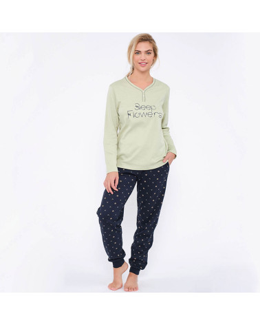Pijama Mujer Invierno Interlock MuyDeMi Flowers con la mejor oferta