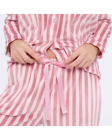 Pijama Mujer Invierno Microvelour MuyDeMi Rayas con la mejor oferta