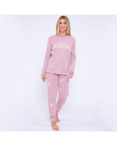 Pijama Mujer Invierno Interlock MuyDeMi Nubes con la mejor oferta