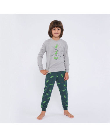 Pijama Niño Invierno Interlock MuyDeMi Dinosaurios al mejor precio.