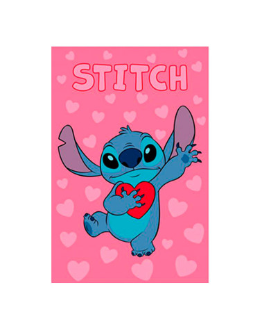 Edredón Stitch Sedalina Borreguillo Rosa Oficial | Cama 90