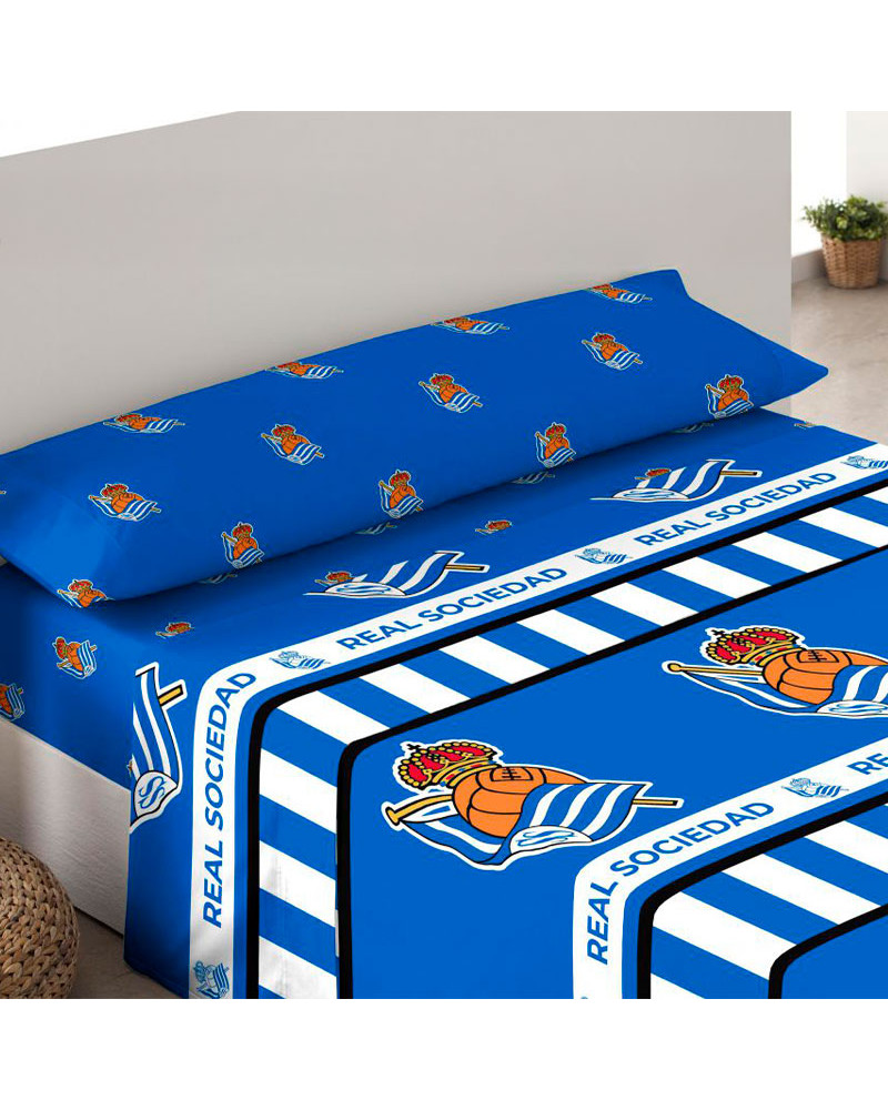 Juego Sábanas 3 Piezas Real Sociedad Oficial con la mejor oferta
