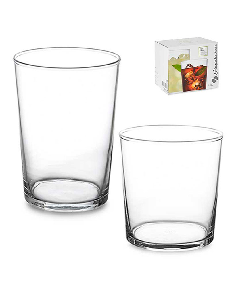 Juego 6 Vasos Bistro Pinta 380 Ml + 6 Vasos 510 Ml a precio barato