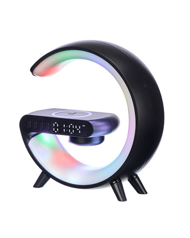 Reloj Altavoz Cargador Inalámbrico Luz Rgb