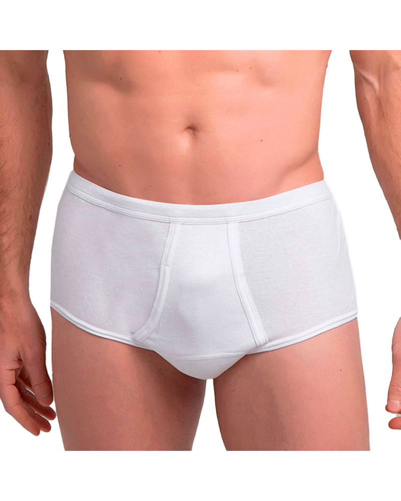 Calzoncillo Clásico Algodón Con Apertura barato Talla M Color Blanco