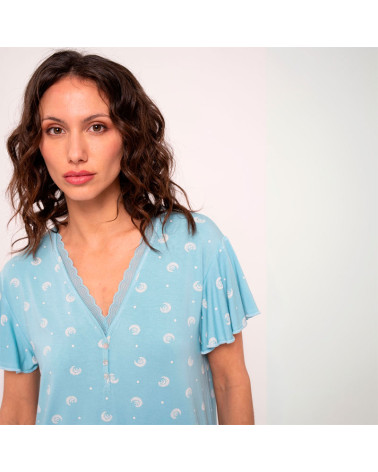 Camisón Mujer Algodón Verano Puntilla MuyDemi a precio barato