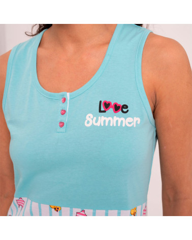 Camisón Verano Mujer Estampado Playero MuyDemi a precio barato