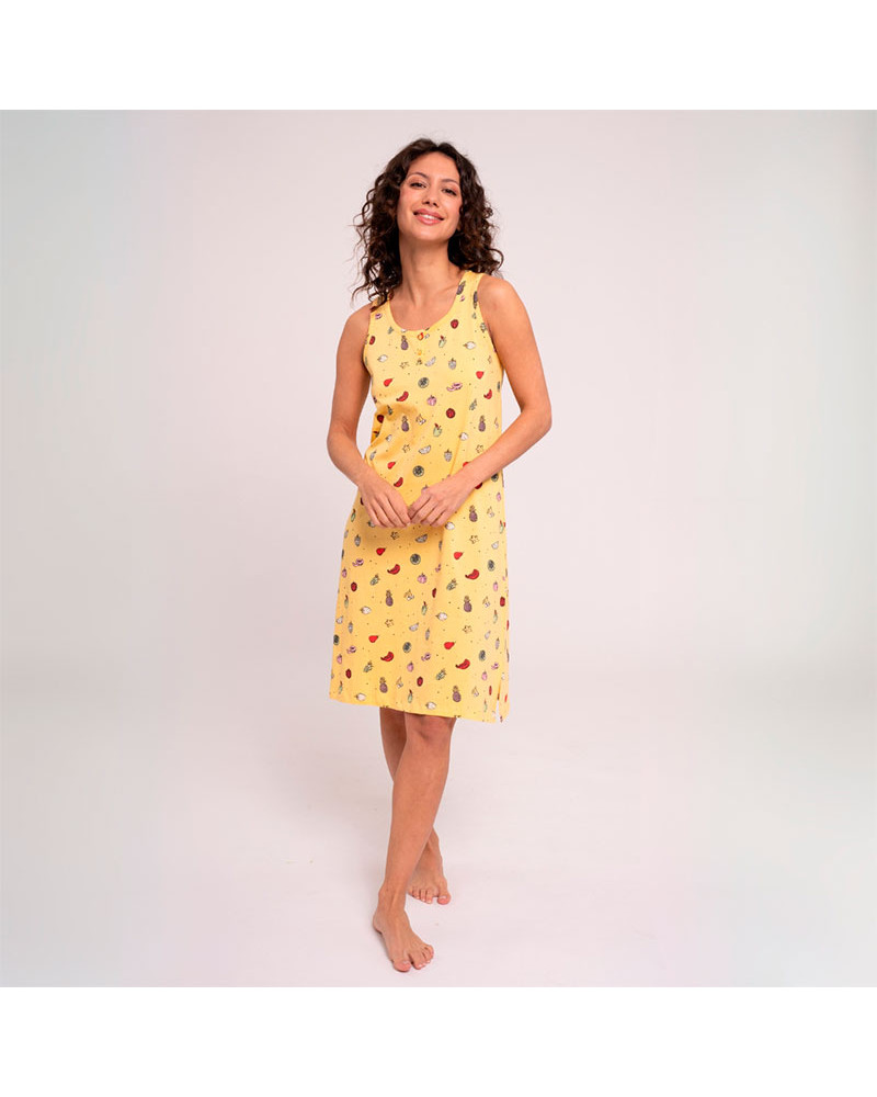 Camisón Verano Mujer Estampado fantasía Frutas MuyDemi a precio barato