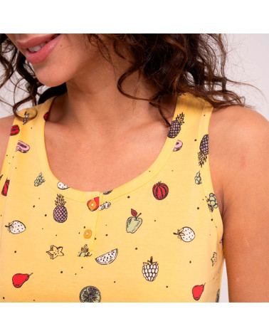 Camisón Verano Mujer Estampado fantasía Frutas MuyDemi a precio barato