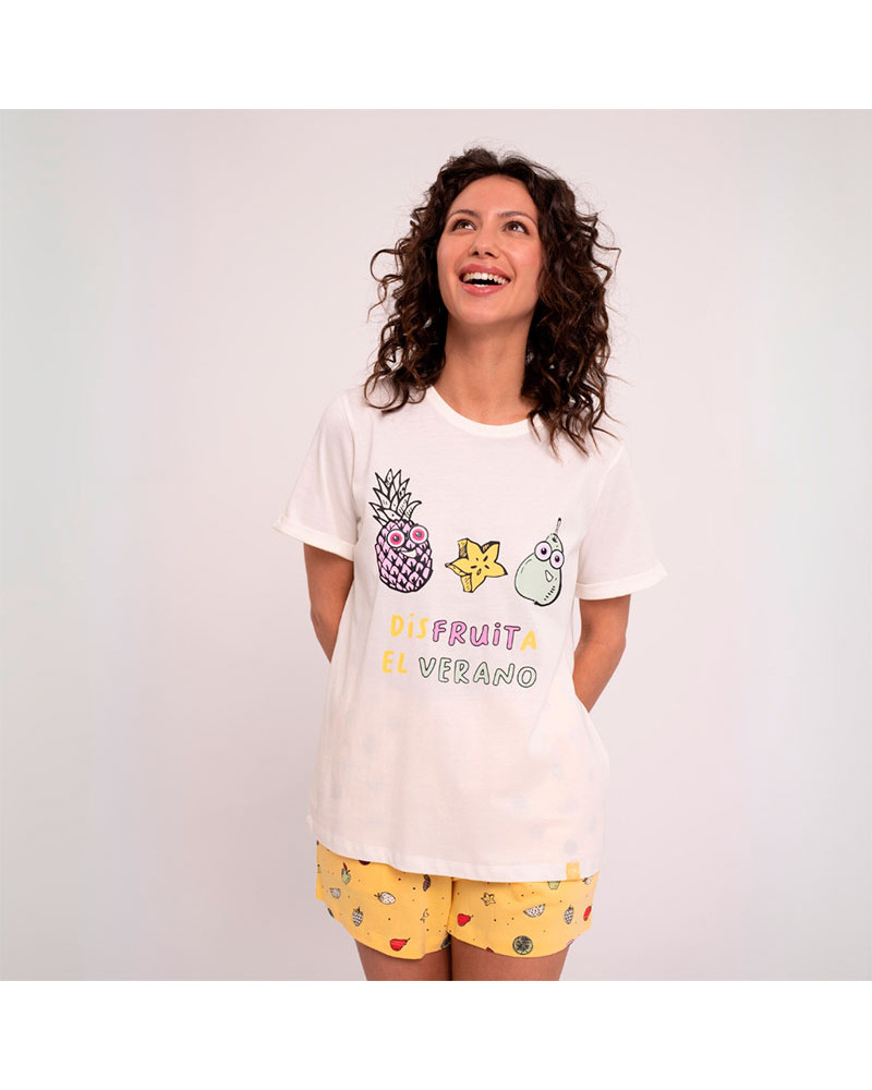 Pijama Mujer Algodón Verano Frutas Fantasia a precio barato