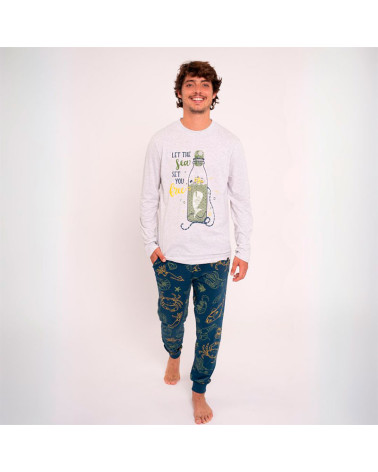 Pijama Hombre Algodón Botella Verano MuyDemi a precio barato