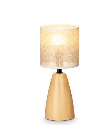 Lámpara Sobremesa Cerámica Efecto Madera Oval Alta a precio barato