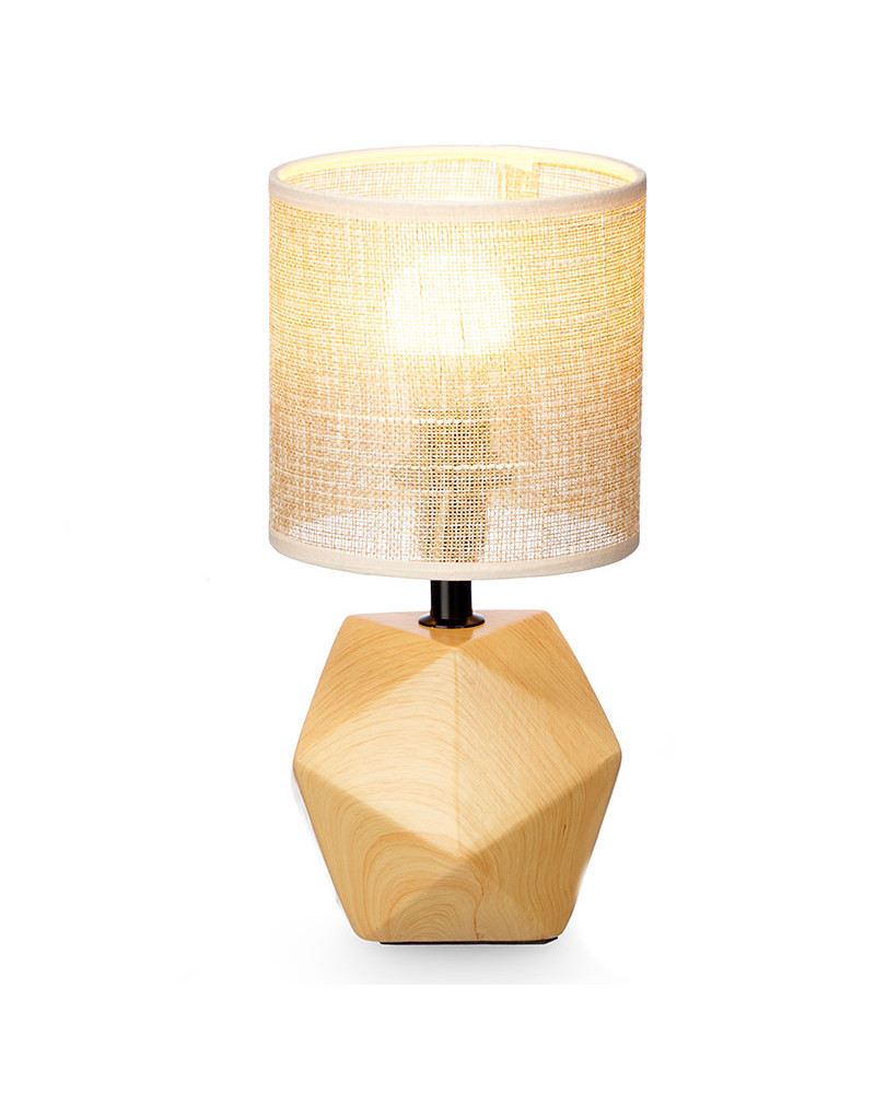 Lámpara Sobremesa Cerámica Efecto Madera Prisma a precio barato