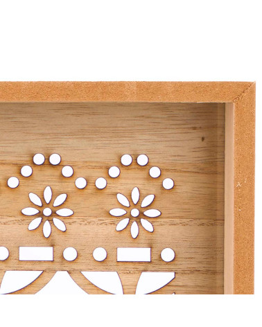 Pack de 2 Bandejas Rectangulares Clásica Madera Círculos baratas