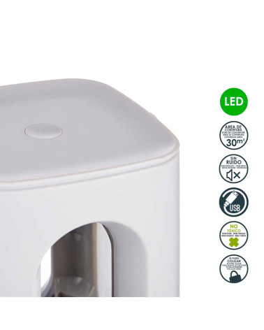 Lámpara Atrapa Mosquitos 3W Blanca – Protección Segura y Eficiente