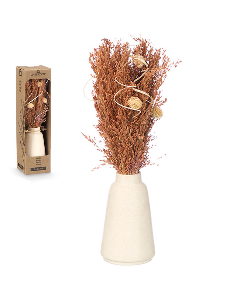 Florero Cerámica Alto Flor Seca a precio barato