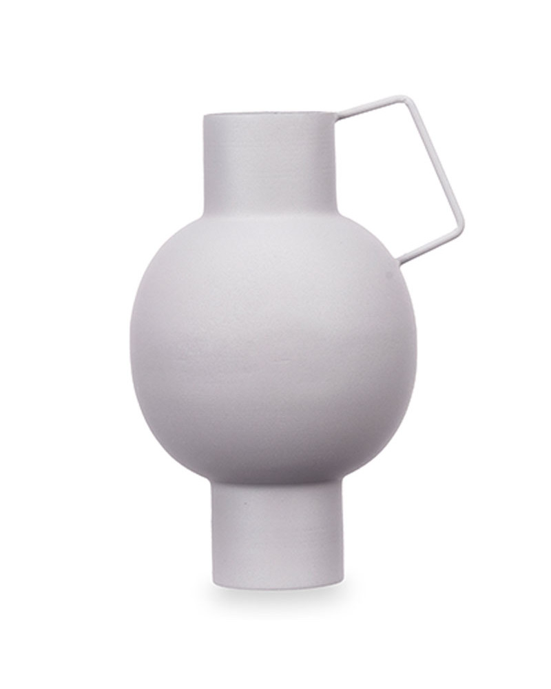 Jarrón Decorativo Abombado de Acero a precio barato