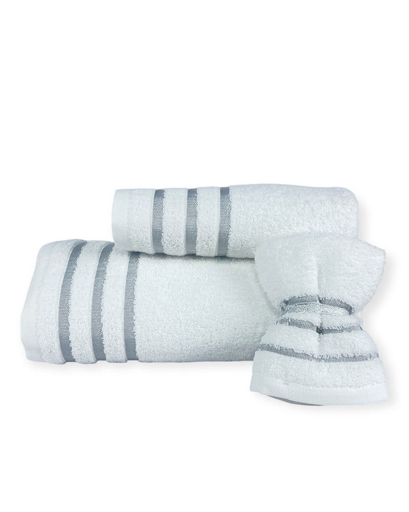 Juego Toallas Rizo 3p Algodón Peinado 500 gr/m2 Cinta económico