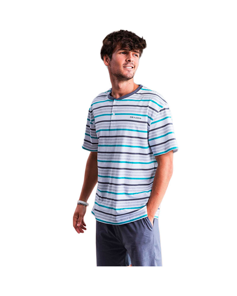 Pijama Hombre Verano Don Algodón Listas a precio barato