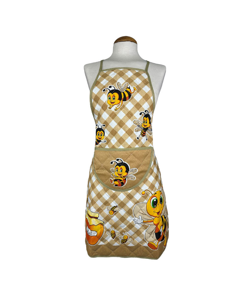 Mandil Acolchado Impermeable con Bolsillo Abejas a precio barato