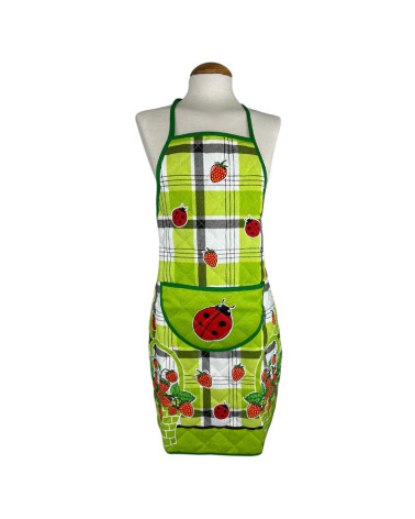 Mandil Acolchado Impermeable con Bolsillo Mariquitas a precio barato